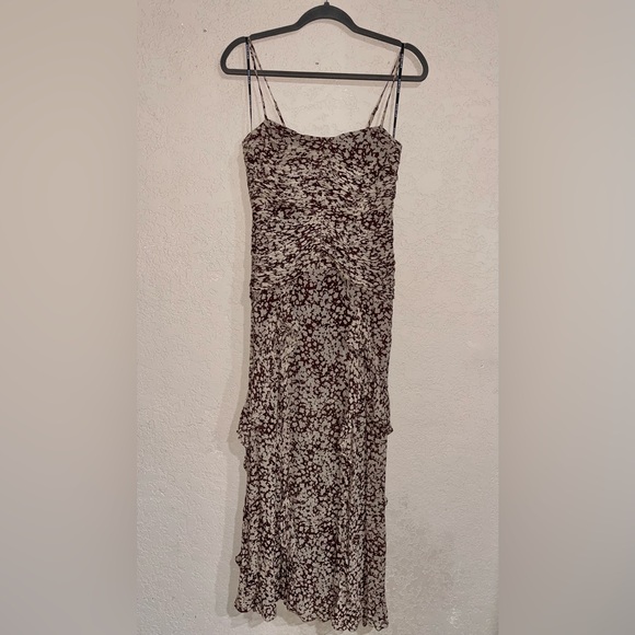 SHONA JOY | Valeria Ruched Frill Maxi Dress Size: 4 - Picture 4 of 8